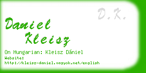 daniel kleisz business card